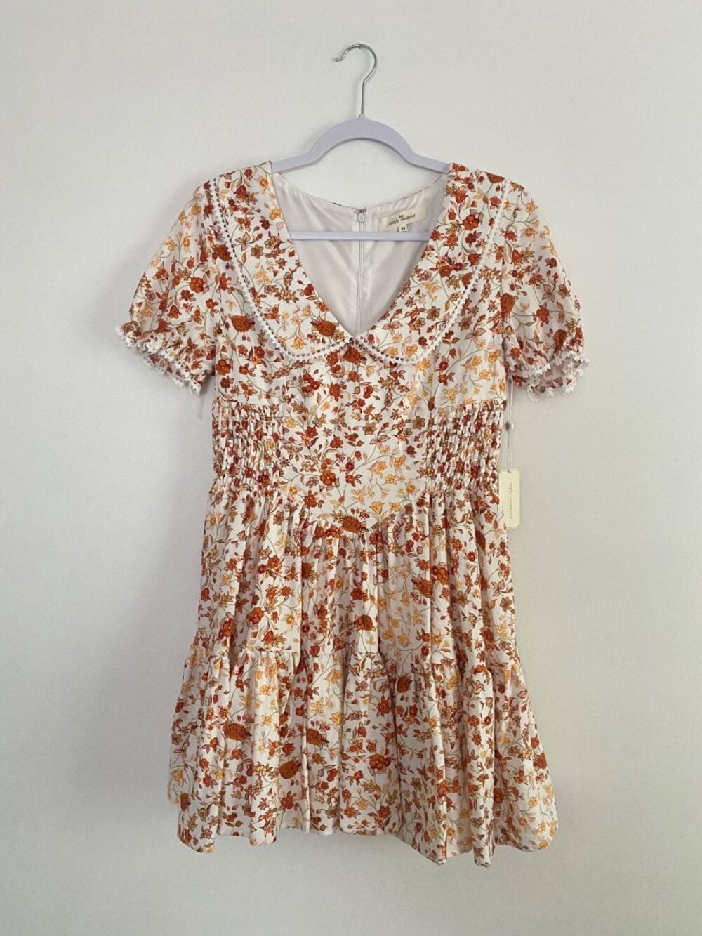 New! Simply Southern Floral Print Dress Smocked Cottage Size M